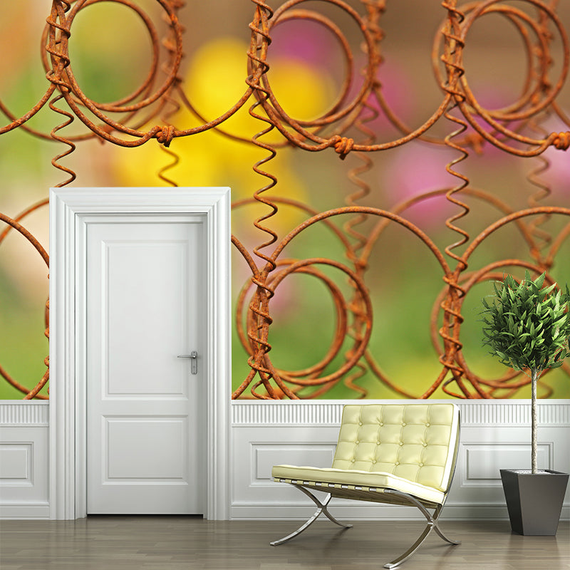 Industrial Style Coherer Murals for Living Room Moisture Resistant, Personalized Size