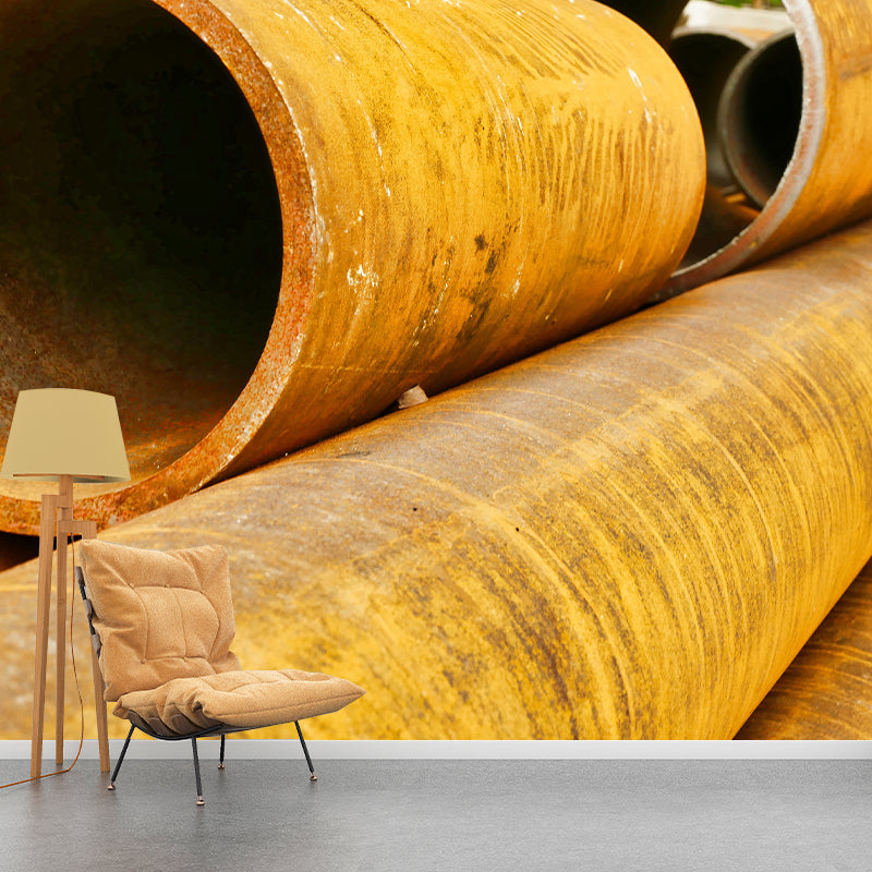 Industrial Style Coherer Murals for Living Room Moisture Resistant, Personalized Size