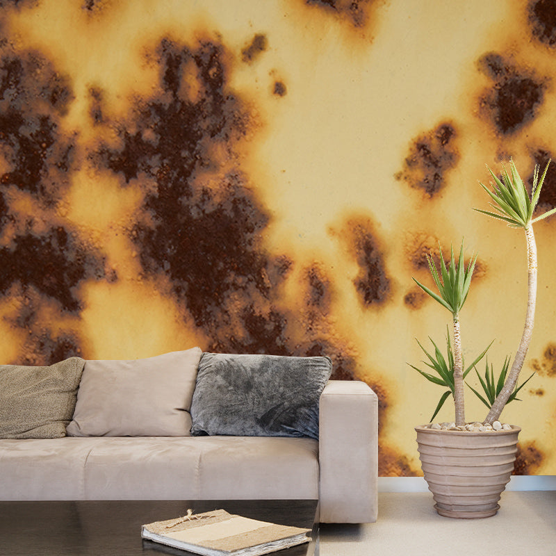 Rusty Metal Mural Wallpaper Stain-Resistant Wall Decor for Living Room