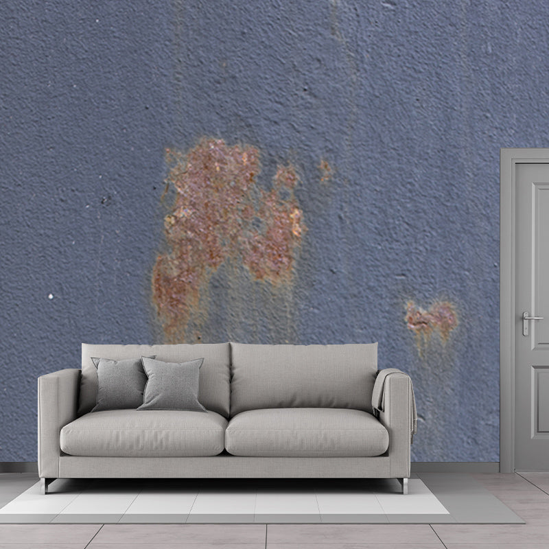 Rusty Metal Mural Wallpaper Stain-Resistant Wall Decor for Living Room
