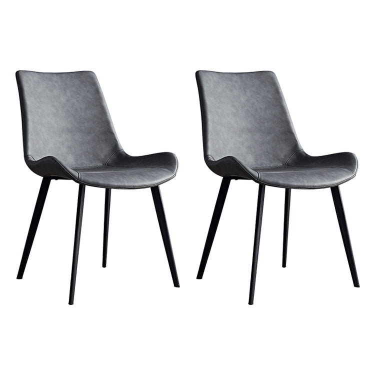 Silla de comedor tapizada de metal con respaldo sólido industrial para interiores