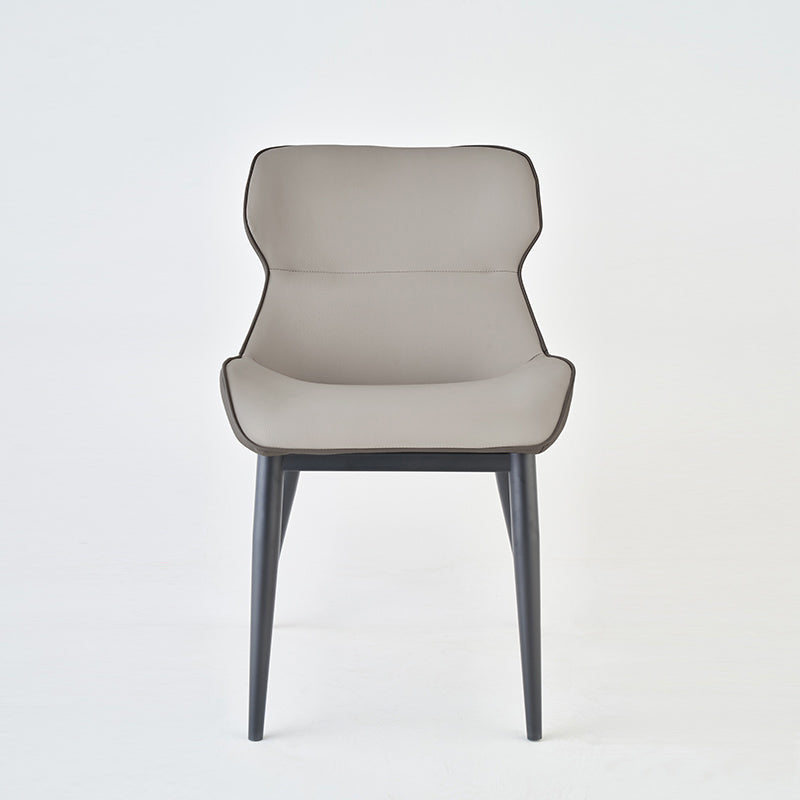 Sillas de comedor estilo moderno Sillón orejero con patas de metal
