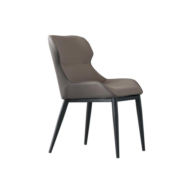 Sillas de comedor estilo moderno Sillón orejero con patas de metal