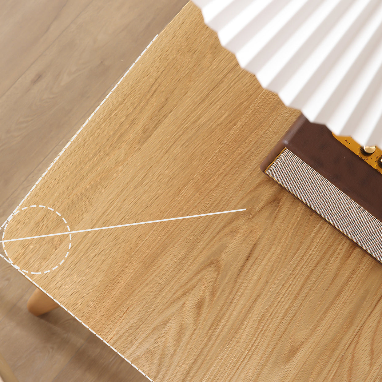 Extendable Rectangle Dining Table Modern Adjustable Oak Wood Table with 4 Legs for restaurant