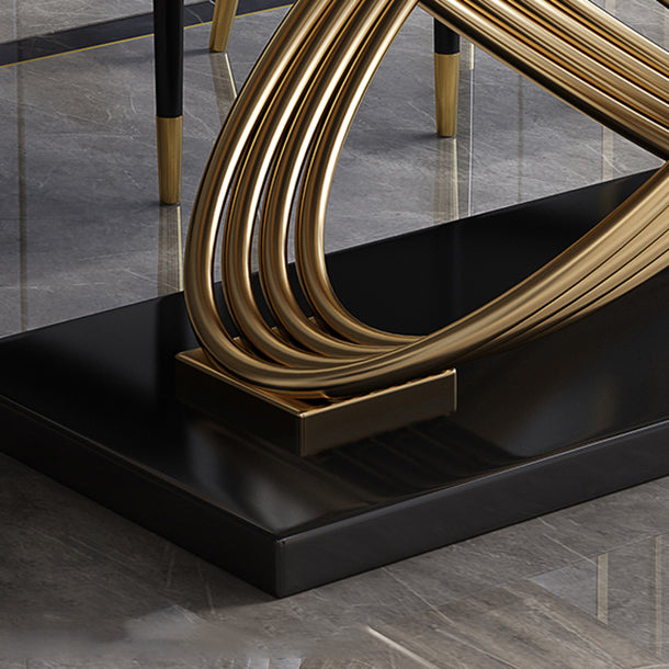 Mesa de comedor rectangular de lujo tradicional muebles de acero inoxidable para interiores