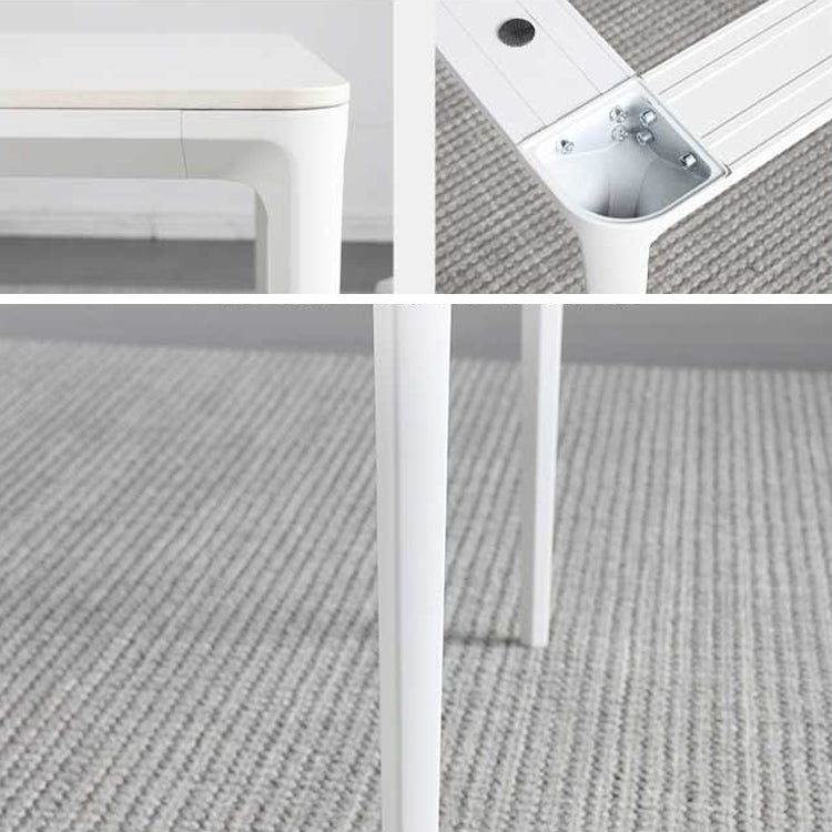 Mesa de comedor de piedra sinterizada Mesa base de 4 patas de estilo simple para comedor