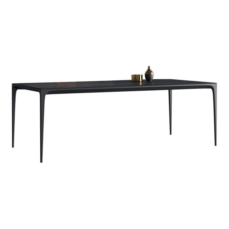 Mesa de comedor de piedra sinterizada estilo sencille de 4 patas mesa base para comedor