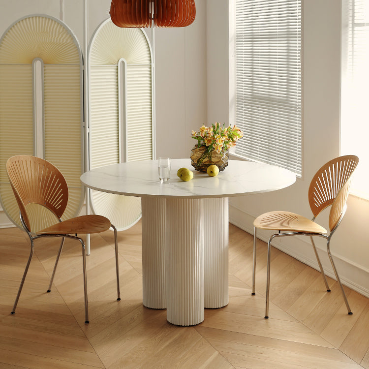 35,4 pollici round 3 gambe tavolo a tre colori Stile di semplicità con legno massiccio