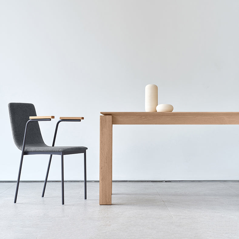 Solid Wood Contemporary Rectangular Table Wood Top Indoor Table with 4 Legs