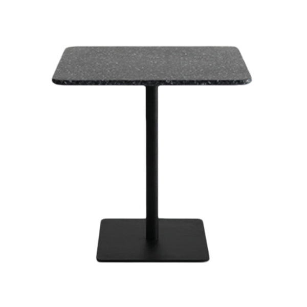 Metal Industrial Square Dining Table Concrete Top Table with Pedestal Base