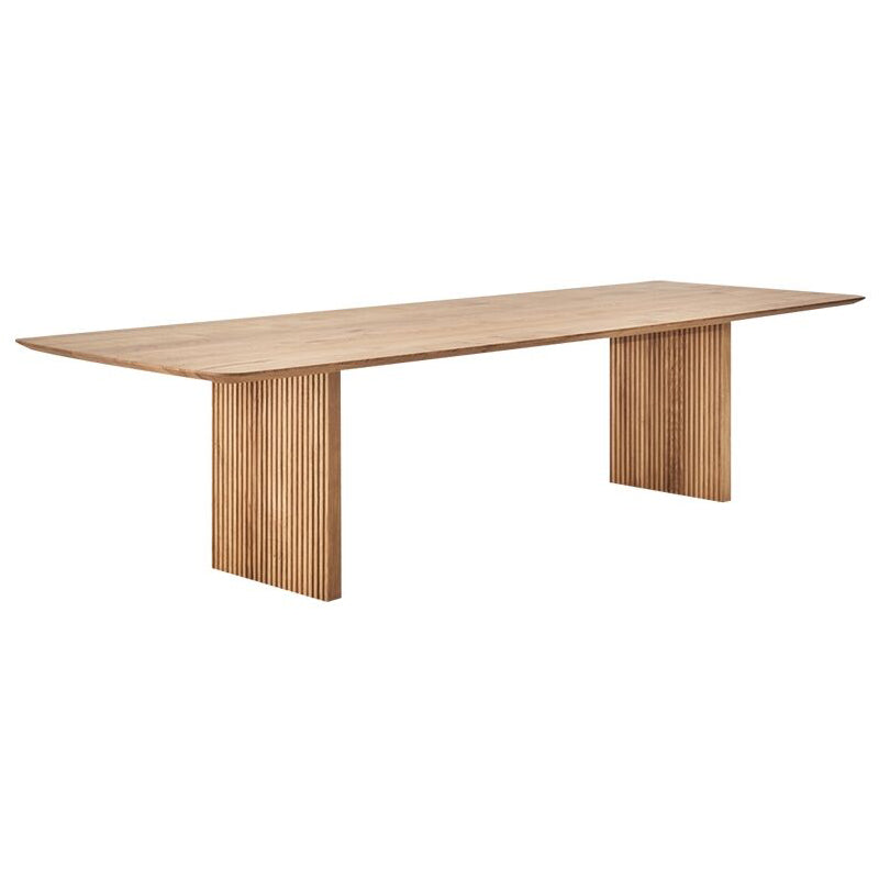 Mesa rectangular contemporánea de madera sólida Mesa de madera para cocina y comedor para la cocina y el comedor