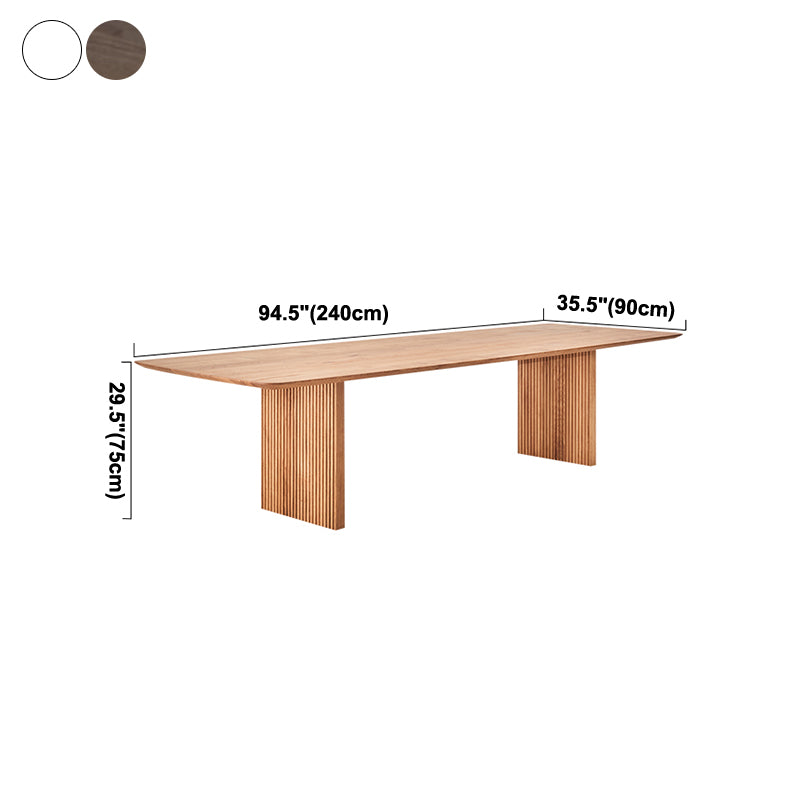 Mesa rectangular contemporánea de madera sólida Mesa de madera para cocina y comedor para la cocina y el comedor