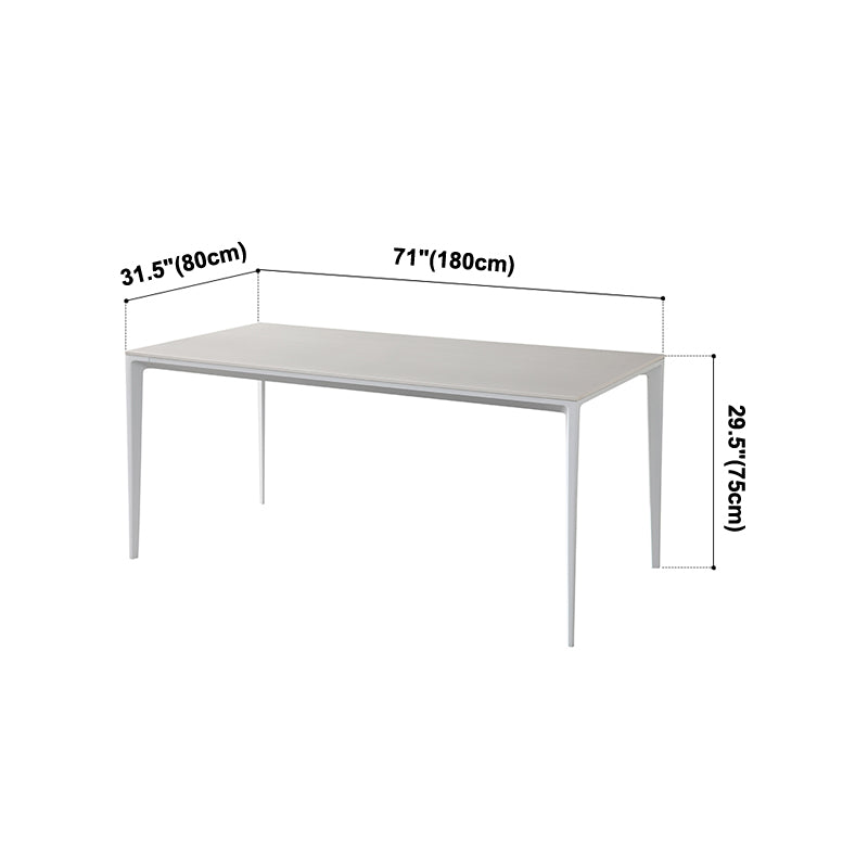 Industrial Sintered Stone Table 4 Legs Base Rectangle Table for Home