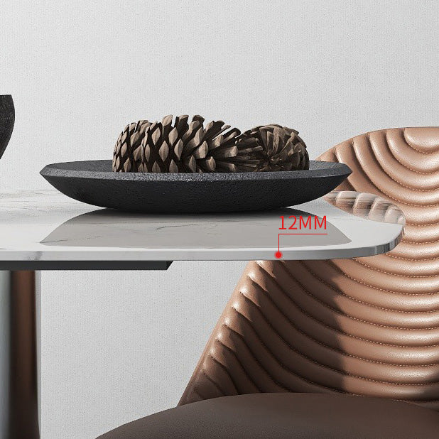 Metalen traditionele luxe rechthoekige tafel Gesinterde stenen binnentafel