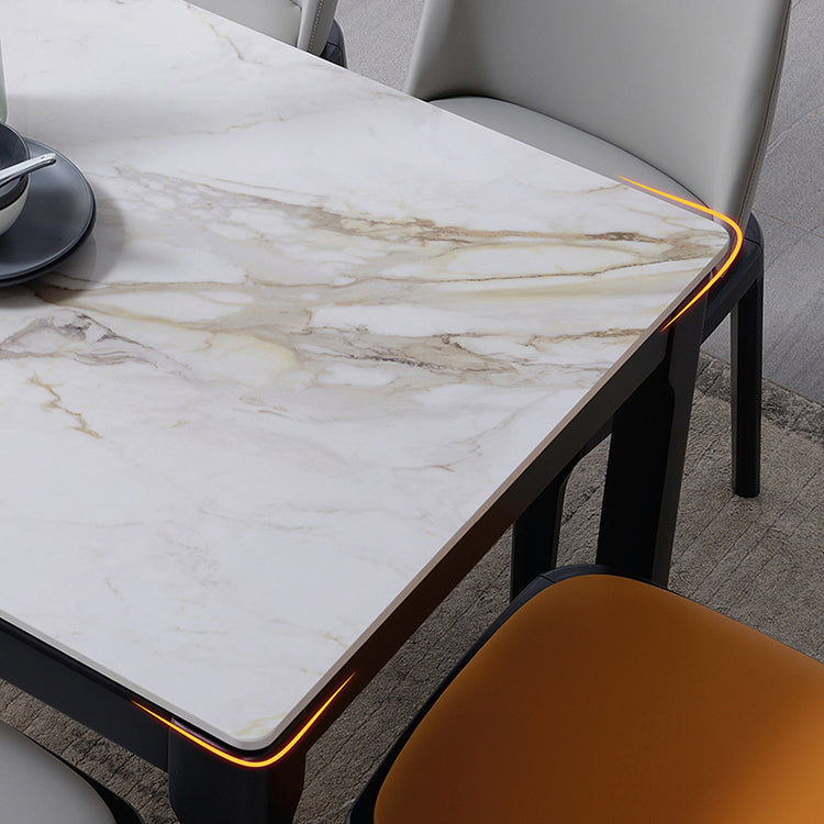 Mesa rectangular muebles para la sala de cena de mediados de siglo con base de madera