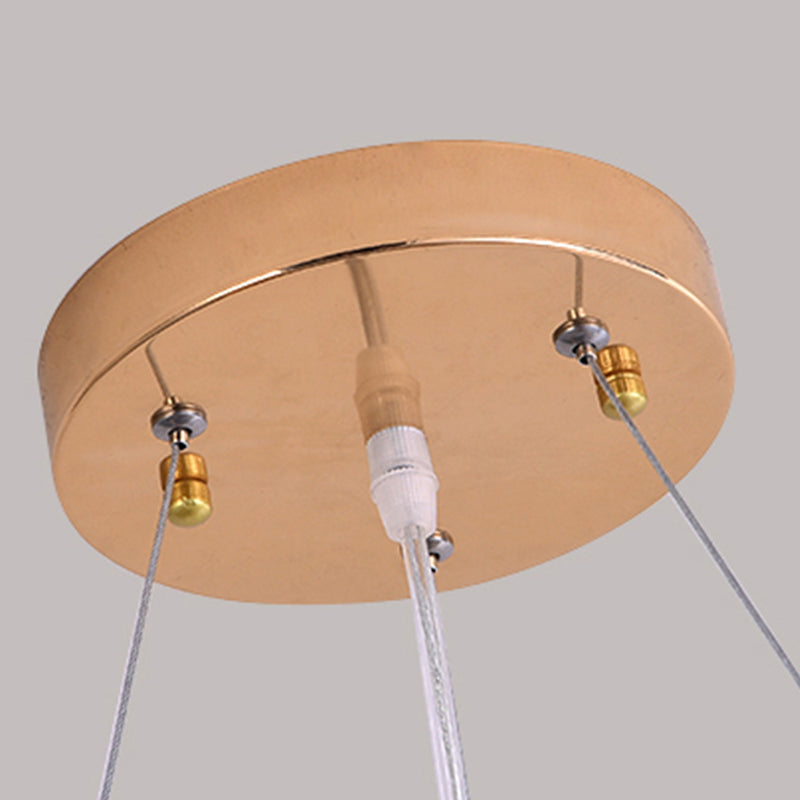 Modern Metal Chandelier Light Fixtures Multi-Head Hanging Pendant Lights with Globe Glass Shade