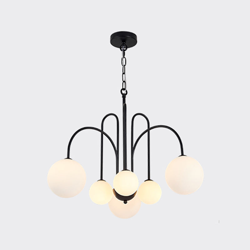 Modern Metal Chandelier Light Fixtures Multi-Head Hanging Pendant Lights for Bedroom