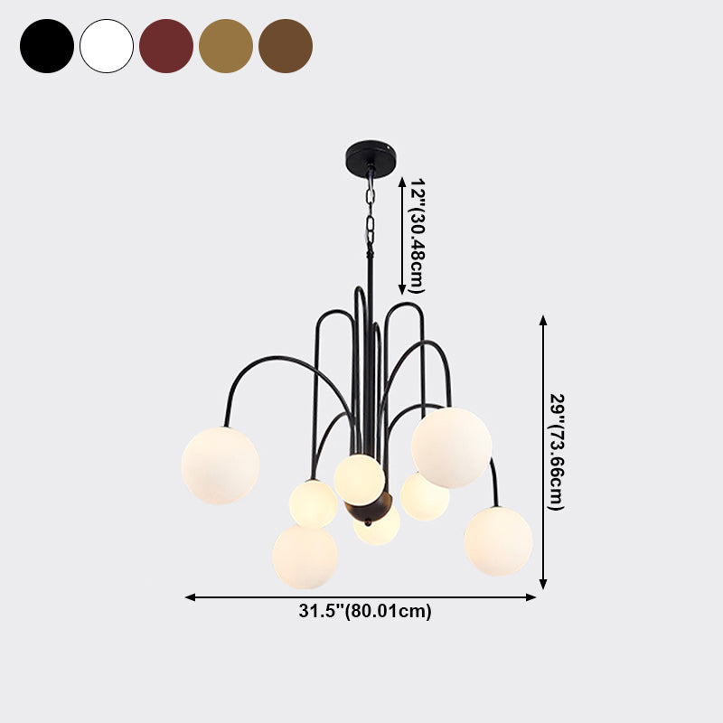 Modern Metal Chandelier Light Fixtures Multi-Head Hanging Pendant Lights for Bedroom