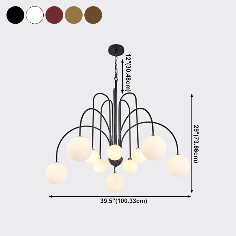 Modern Metal Chandelier Light Fixtures Multi-Head Hanging Pendant Lights for Bedroom