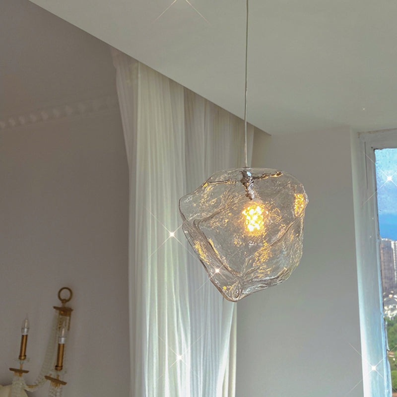 Glass Hanging Pendant Lights Contemporary Suspension Lamp for Bedroom