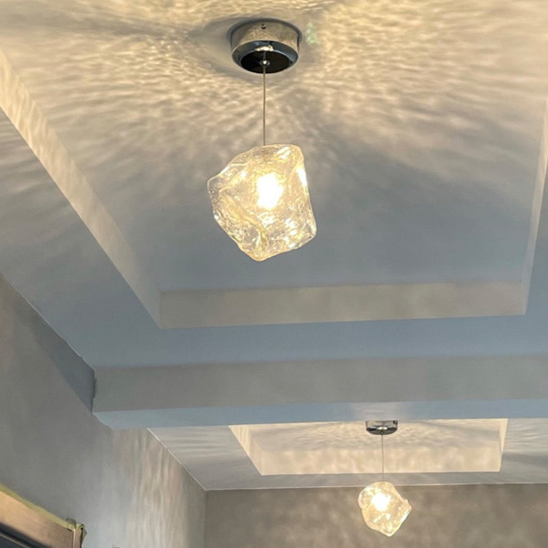 Glass Hanging Pendant Lights Contemporary Suspension Lamp for Bedroom