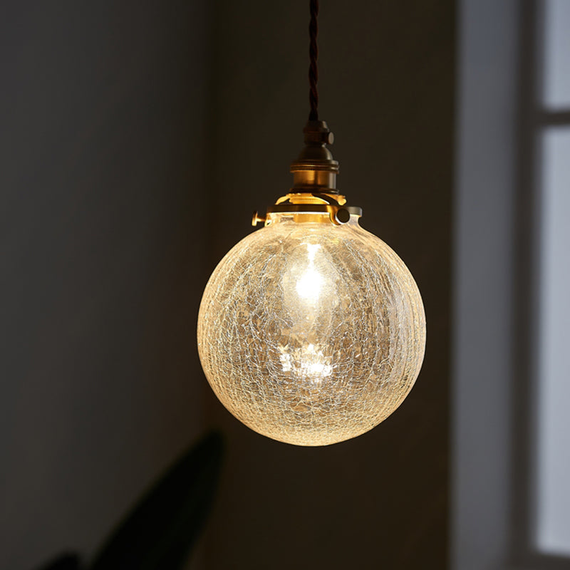 1 lumière suspendue à la lampe en verre pendentif métal industriel en métal suspendu pour le salon