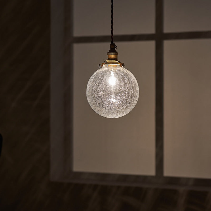 1 lumière suspendue à la lampe en verre pendentif métal industriel en métal suspendu pour le salon