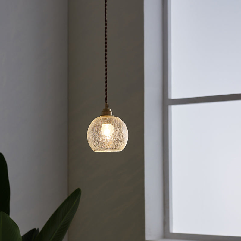 1 lumière suspendue à la lampe en verre pendentif métal industriel en métal suspendu pour le salon