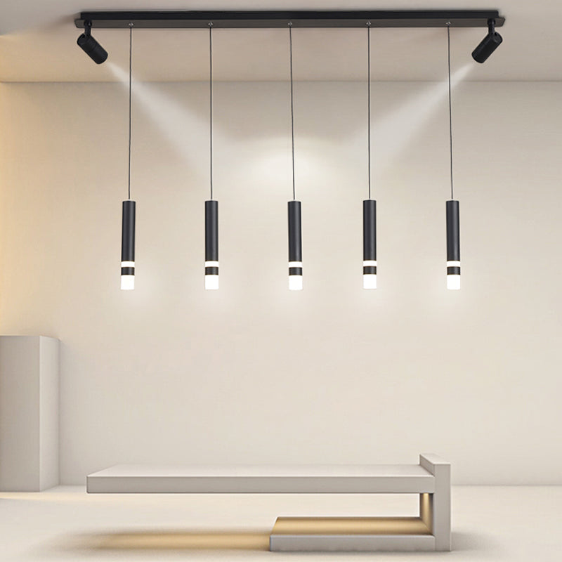 Luz colgante cilíndrica moderna lámpara de lámpara simple para comedor para comedor