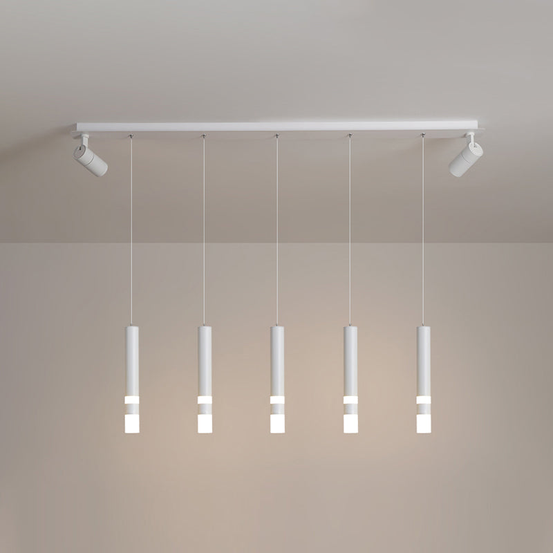 Luz colgante cilíndrica moderna lámpara de lámpara simple para comedor para comedor