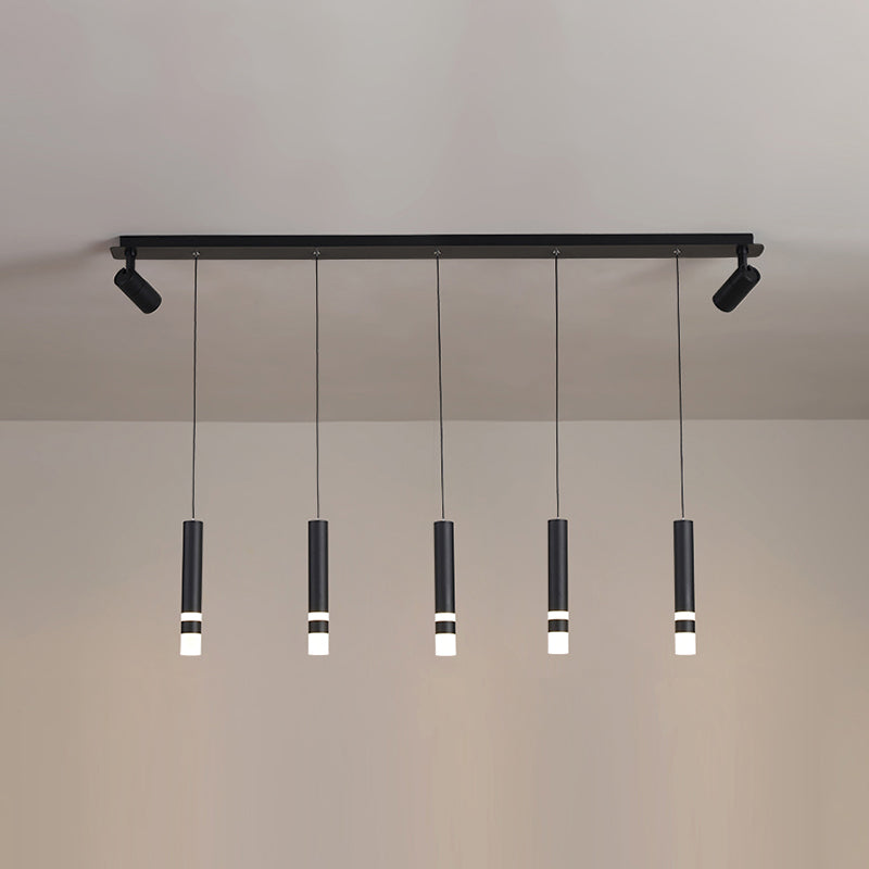 Luz colgante cilíndrica moderna lámpara de lámpara simple para comedor para comedor