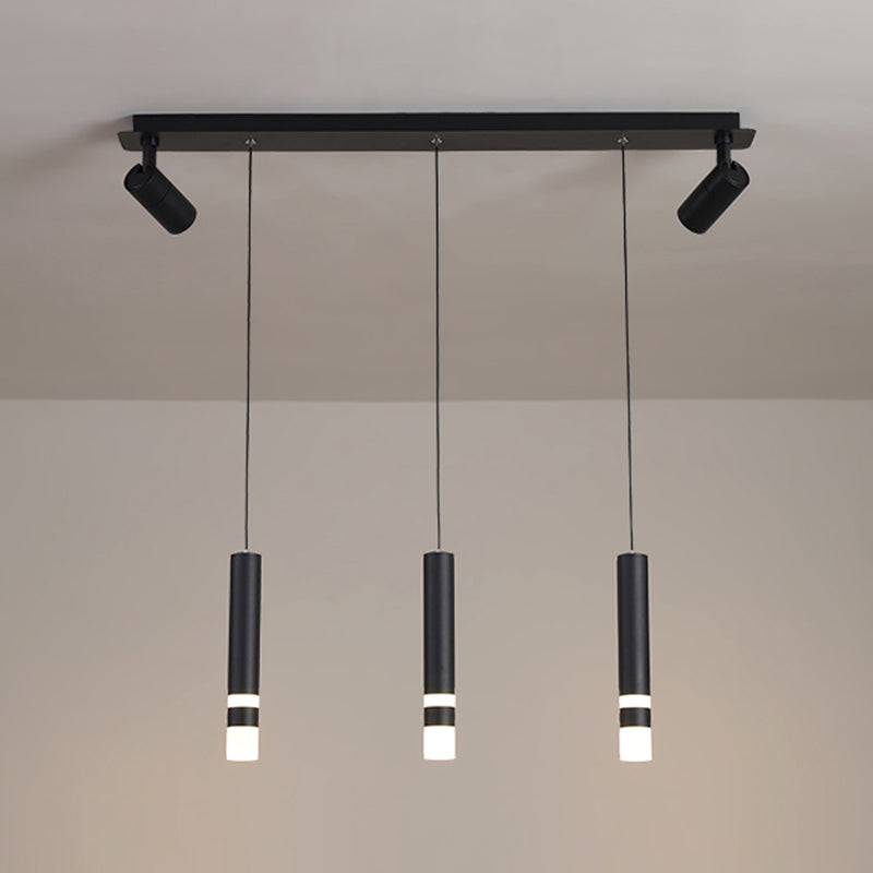 Luz colgante cilíndrica moderna lámpara de lámpara simple para comedor para comedor