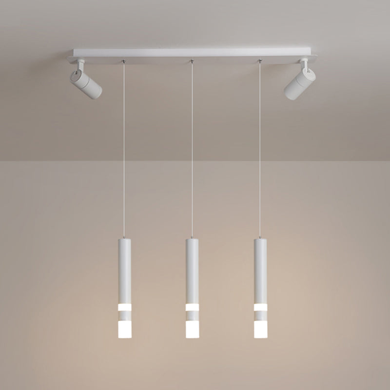 Luz colgante cilíndrica moderna lámpara de lámpara simple para comedor para comedor