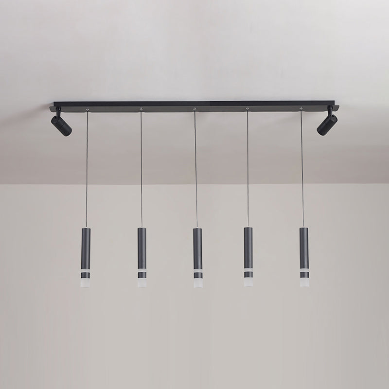 Luz colgante cilíndrica moderna lámpara de lámpara simple para comedor para comedor