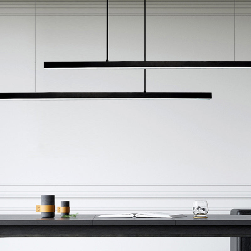 Moderner Stil Rechteckinsel Island LED LED Einfache Kronleuchterleuchte für Esszimmer