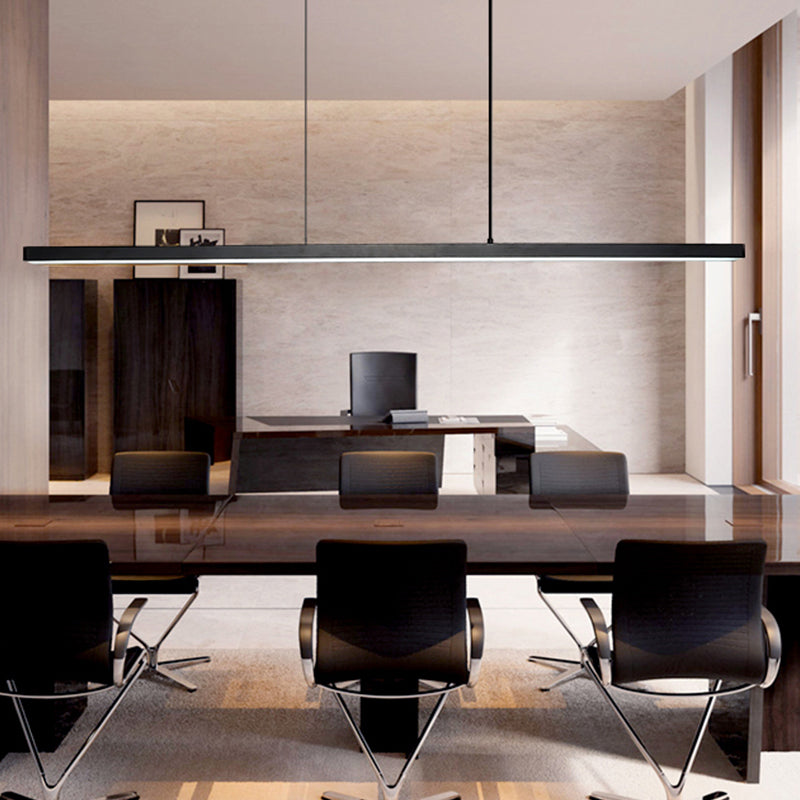 Moderner Stil Rechteckinsel Island LED LED Einfache Kronleuchterleuchte für Esszimmer