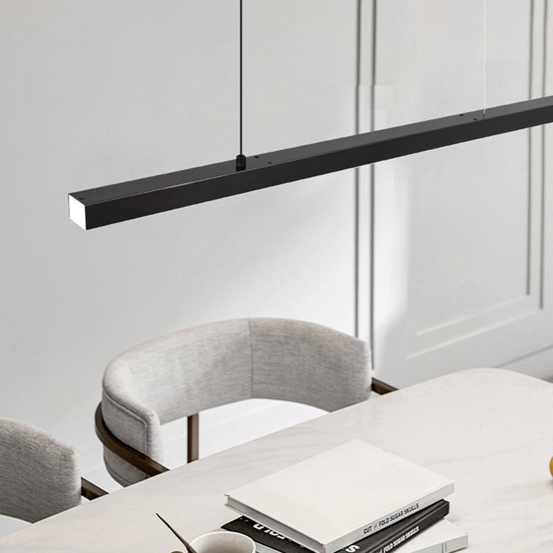 Moderner Stil Rechteckinsel Island LED LED Einfache Kronleuchterleuchte für Esszimmer