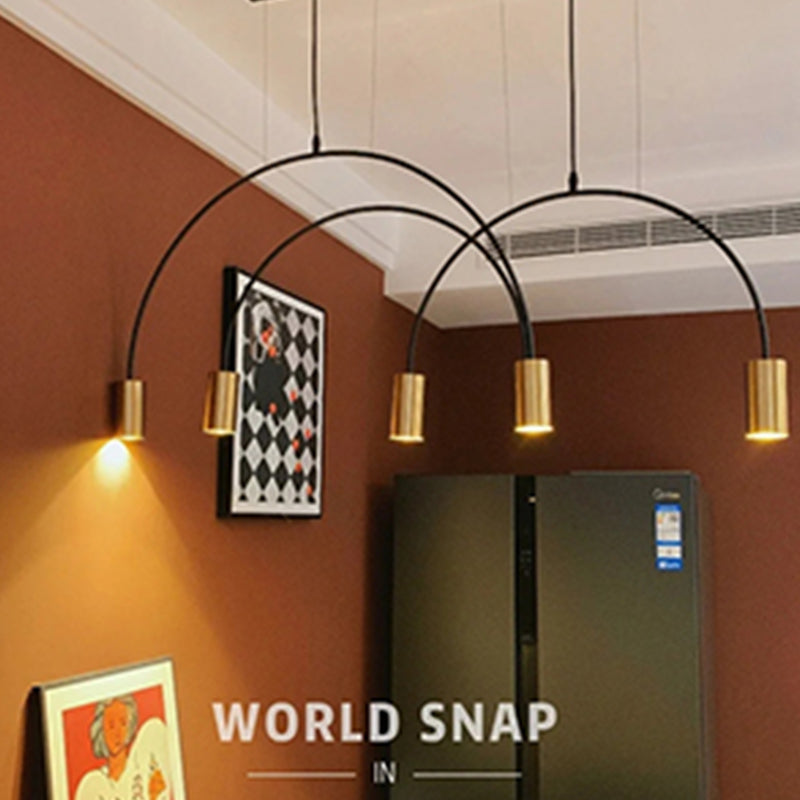 Luz de colgante de estilo moderno Cilíndrica Candelier Light para comedor