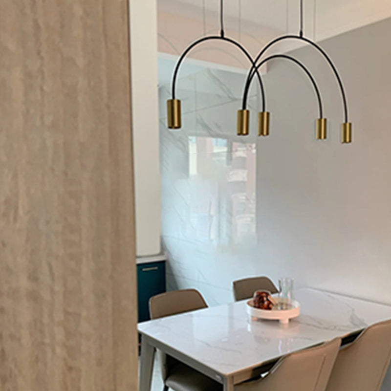 Luz de colgante de estilo moderno Cilíndrica Candelier Light para comedor
