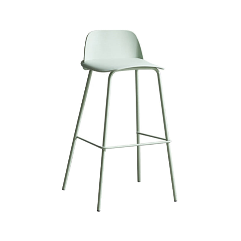 Contemporary Counter & Bar Stool Armless Plastic Indoor Bar Stool with Footrest
