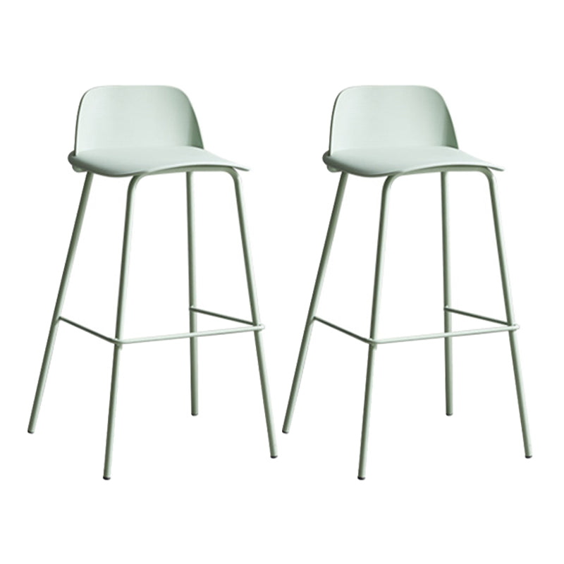 Contemporary Counter & Bar Stool Armless Plastic Indoor Bar Stool with Footrest