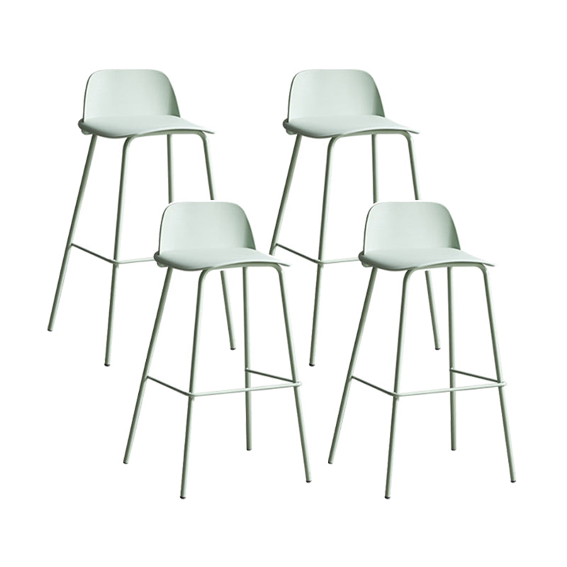 Contemporary Counter & Bar Stool Armless Plastic Indoor Bar Stool with Footrest