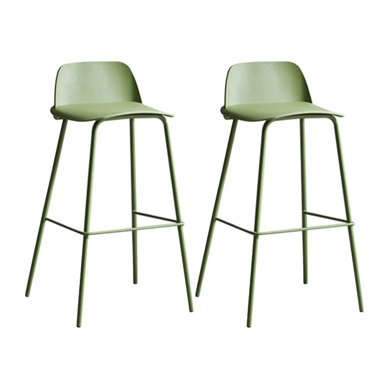 Contemporary Counter & Bar Stool Armless Plastic Indoor Bar Stool with Footrest