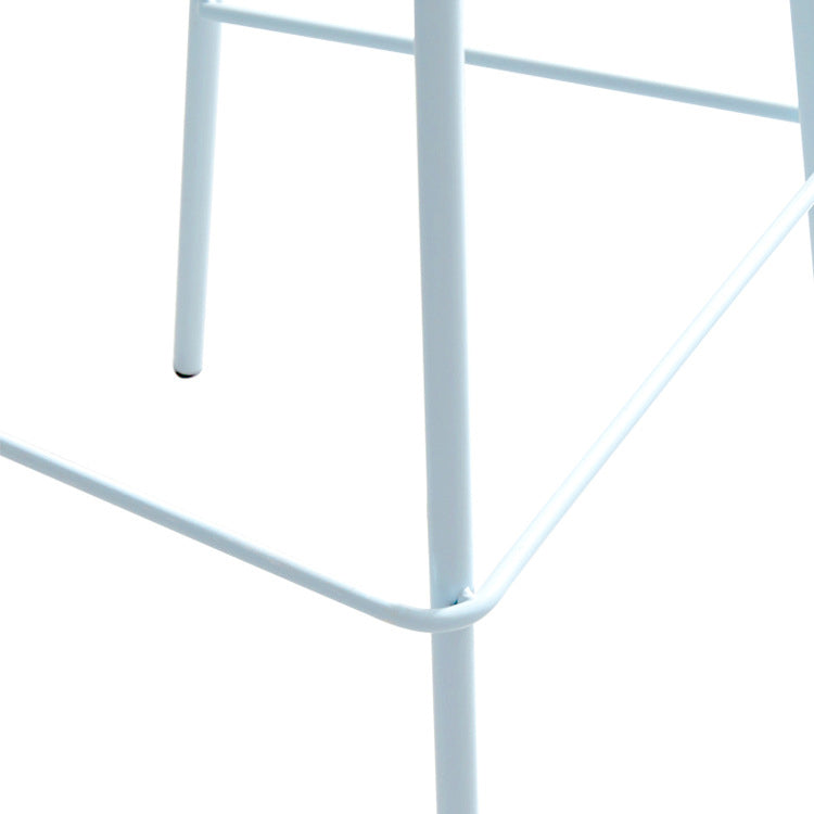 Contemporary Counter & Bar Stool Armless Plastic Indoor Bar Stool with Footrest