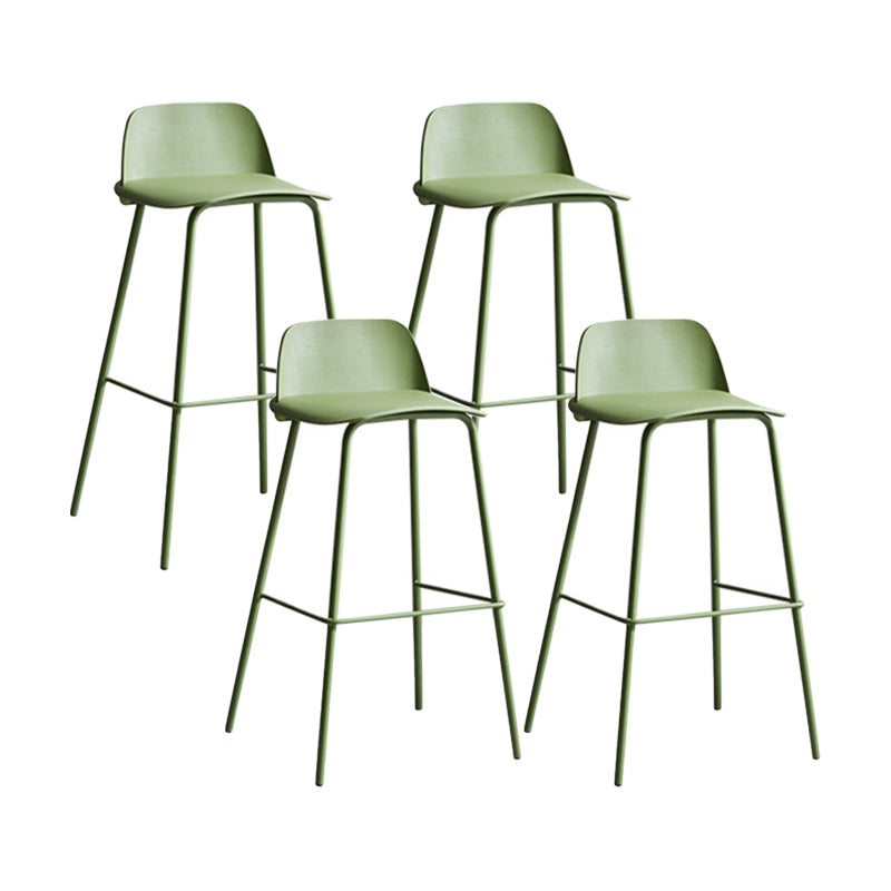 Contemporary Counter & Bar Stool Armless Plastic Indoor Bar Stool with Footrest