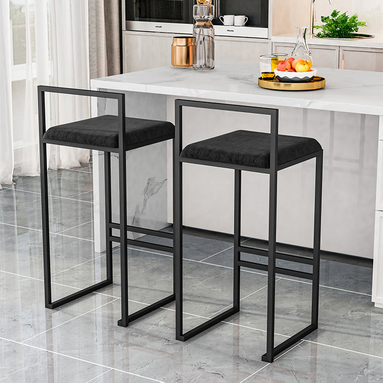 Taburetes de mostrador modernos, taburete de bar interior de madera sin brazos con reposapiés