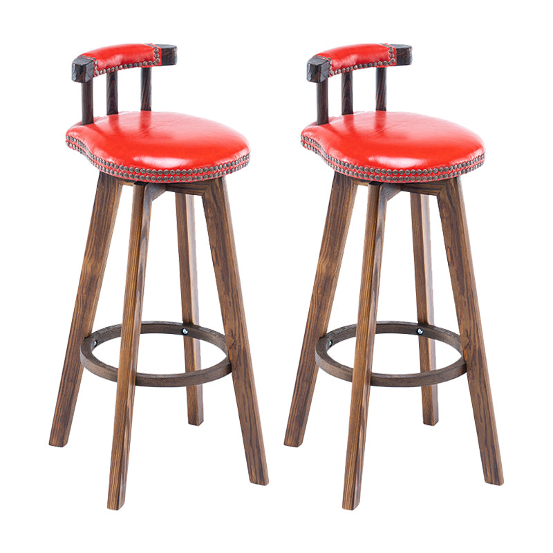 Taburete de bar sin brazos con respaldo moderno, taburete de bar para el hogar, de madera, con cojín y Pedal