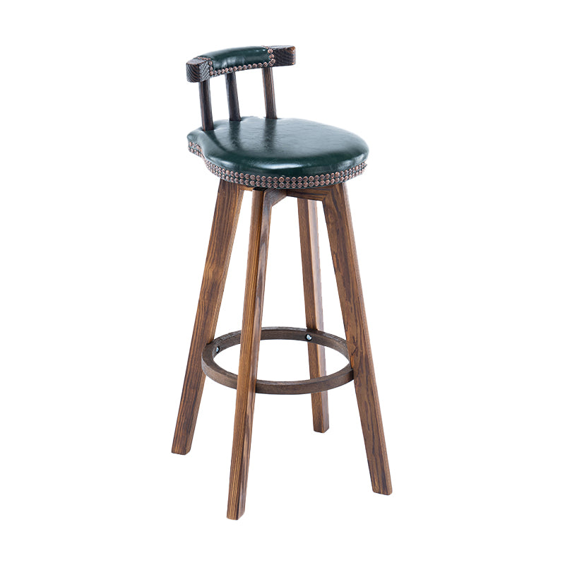 Taburete de bar sin brazos con respaldo moderno, taburete de bar para el hogar, de madera, con cojín y Pedal