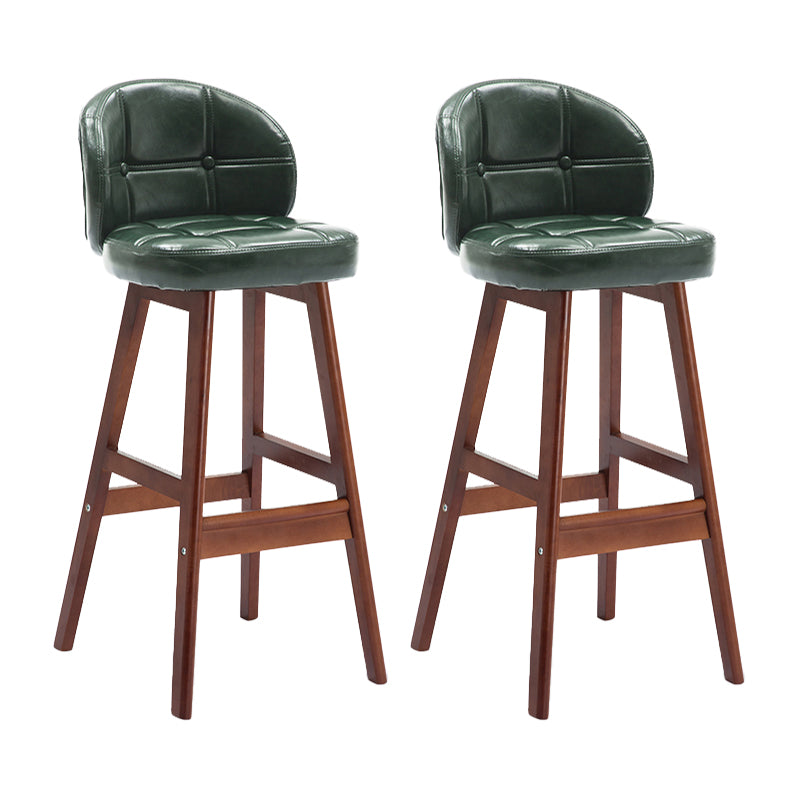 Taburete de bar sin brazos moderno, taburete de bar de madera para el hogar con cojín