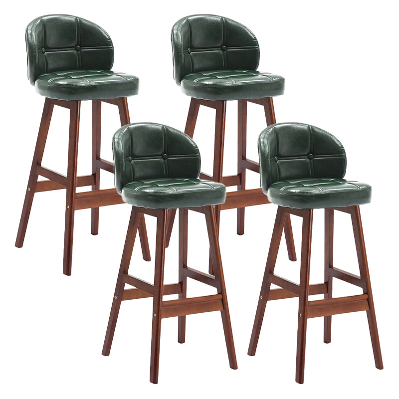 Taburete de bar sin brazos moderno, taburete de bar de madera para el hogar con cojín